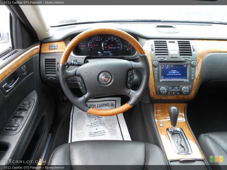 Ebony Interior Steering Wheel for the 2011 Cadillac DTS Platinum #81104288
