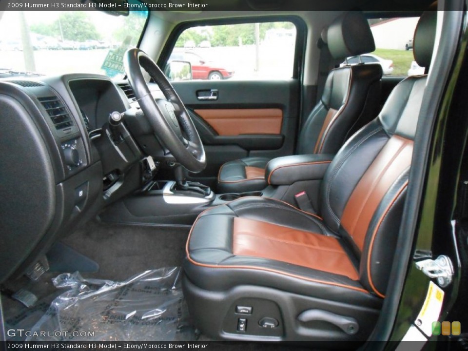 Ebony/Morocco Brown Interior Photo for the 2009 Hummer H3  #81104675