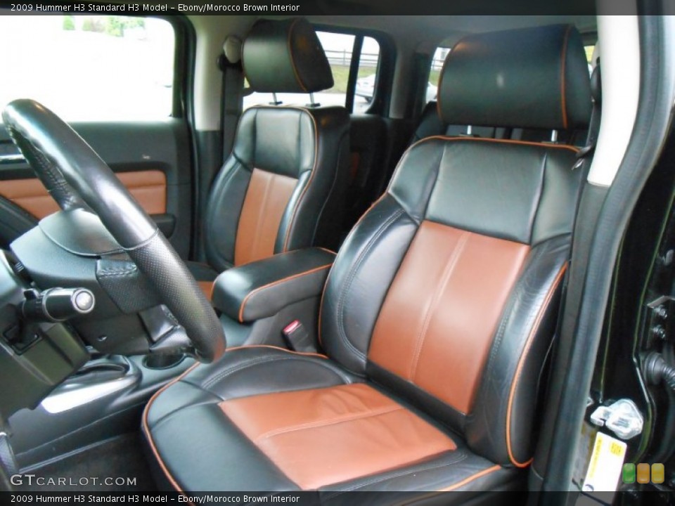 Ebony/Morocco Brown Interior Front Seat for the 2009 Hummer H3  #81104697