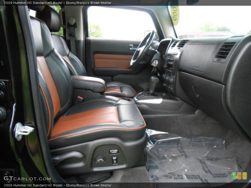 Ebony/Morocco Brown Interior Photo for the 2009 Hummer H3  #81104747