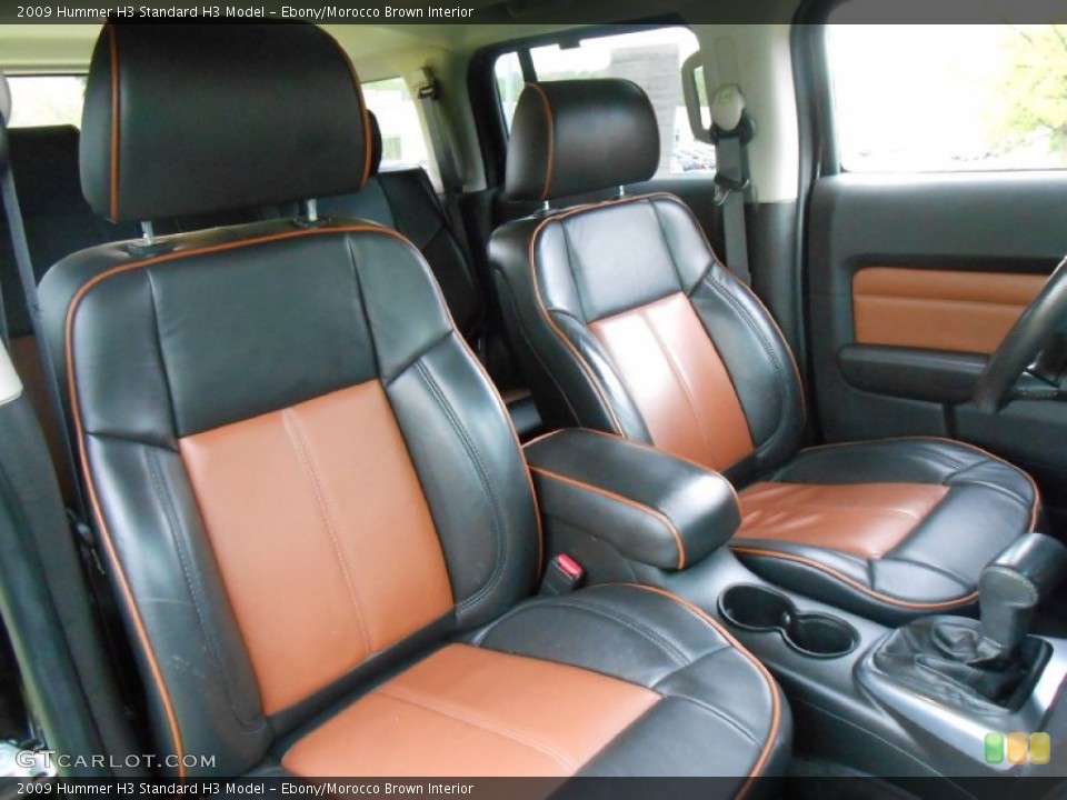 Ebony/Morocco Brown Interior Front Seat for the 2009 Hummer H3  #81104771