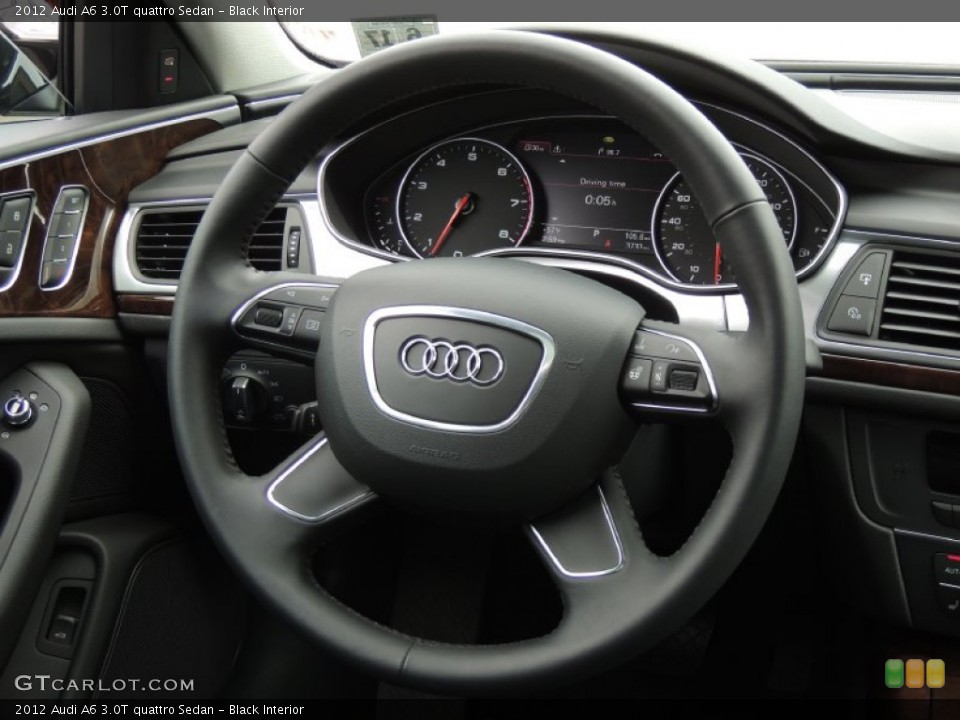 Black Interior Steering Wheel for the 2012 Audi A6 3.0T quattro Sedan #81106794