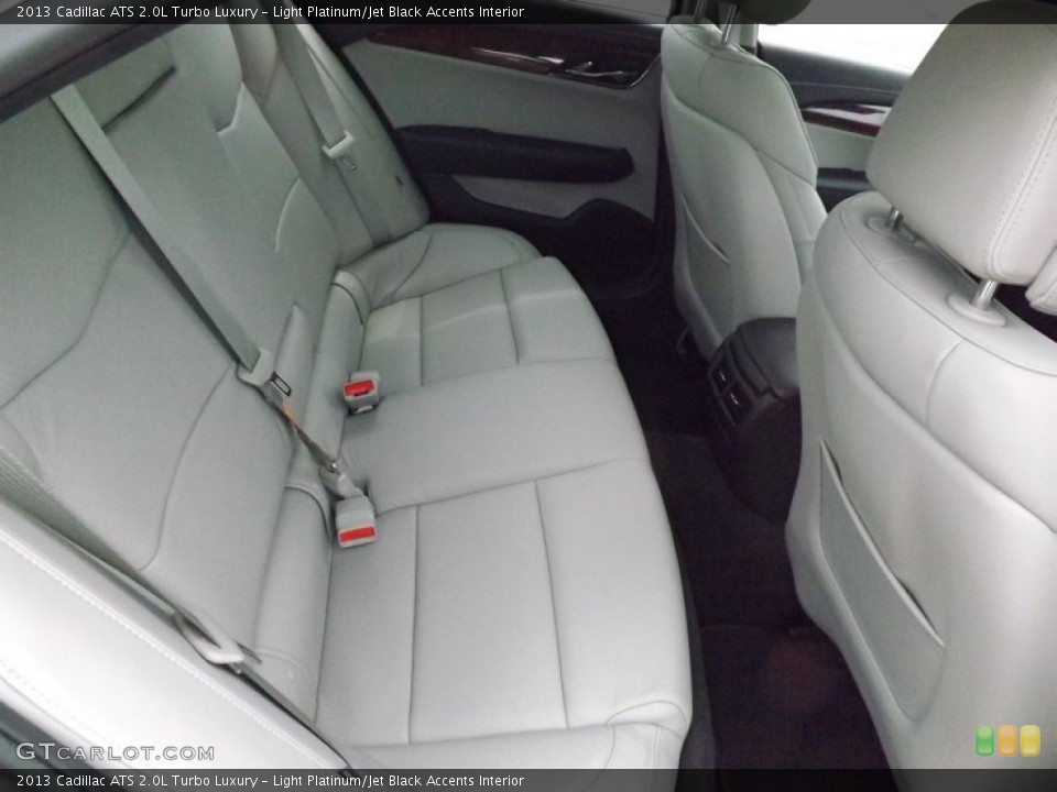 Light Platinum/Jet Black Accents Interior Rear Seat for the 2013 Cadillac ATS 2.0L Turbo Luxury #81106958