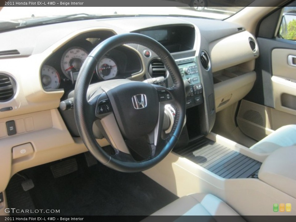 Beige Interior Dashboard for the 2011 Honda Pilot EX-L 4WD #81108677