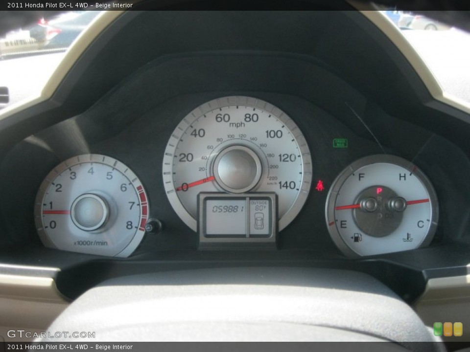 Beige Interior Gauges for the 2011 Honda Pilot EX-L 4WD #81108779