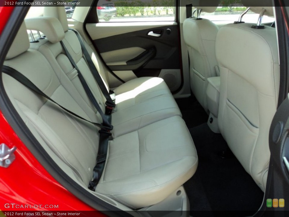 Stone Interior Rear Seat for the 2012 Ford Focus SEL Sedan #81109874