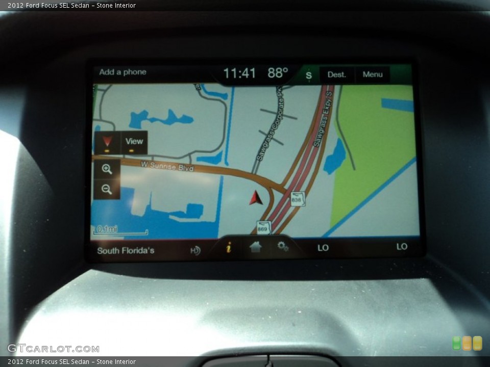 Stone Interior Navigation for the 2012 Ford Focus SEL Sedan #81109949