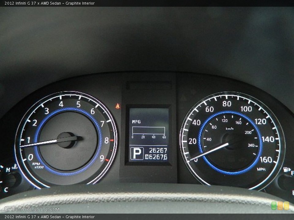 Graphite Interior Gauges for the 2012 Infiniti G 37 x AWD Sedan #81110675