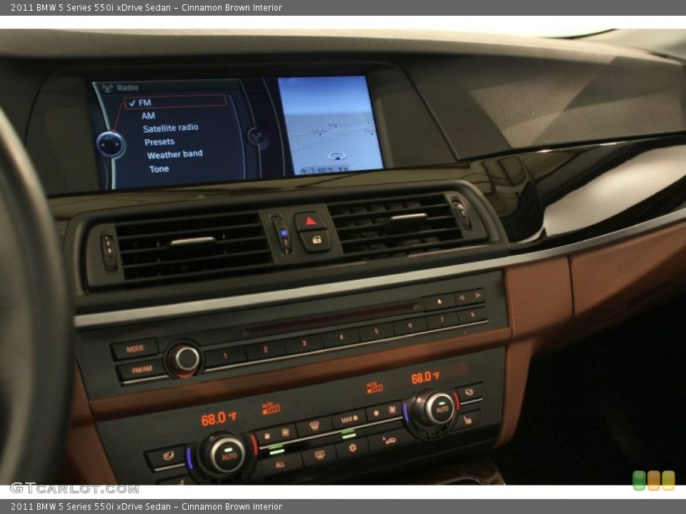 Cinnamon Brown Interior Controls for the 2011 BMW 5 Series 550i xDrive Sedan #81111074