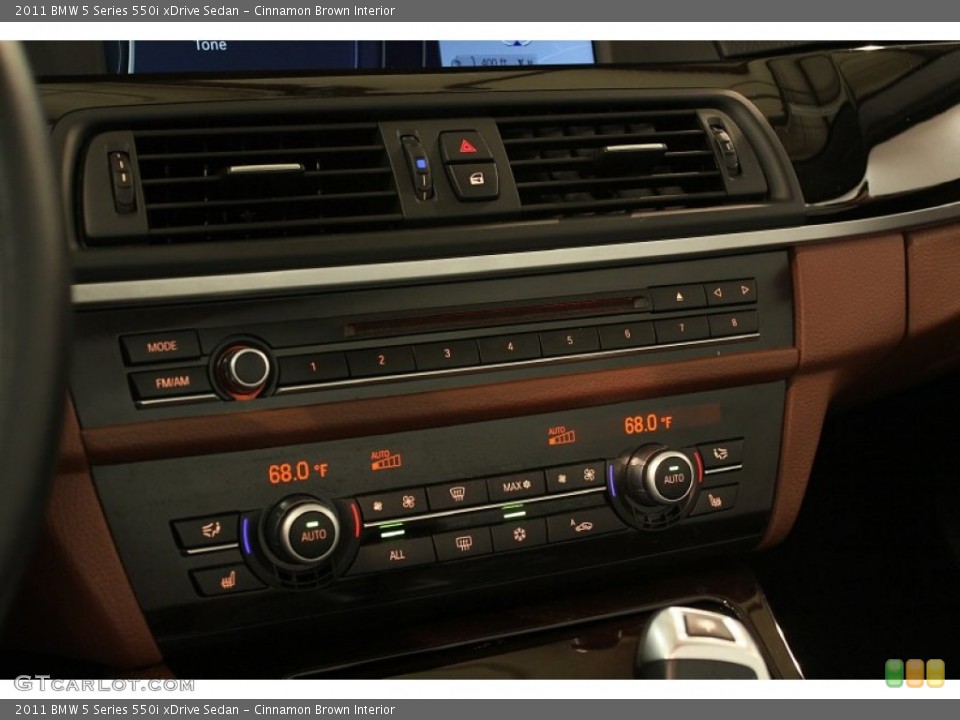 Cinnamon Brown Interior Controls for the 2011 BMW 5 Series 550i xDrive Sedan #81111099