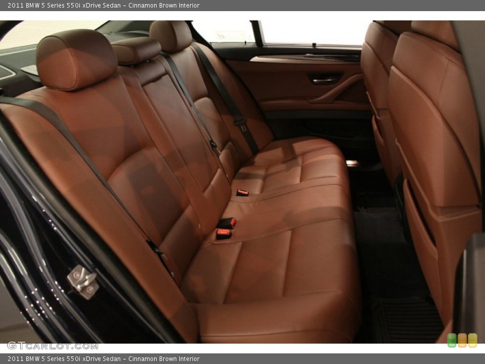 Cinnamon Brown Interior Rear Seat for the 2011 BMW 5 Series 550i xDrive Sedan #81111587