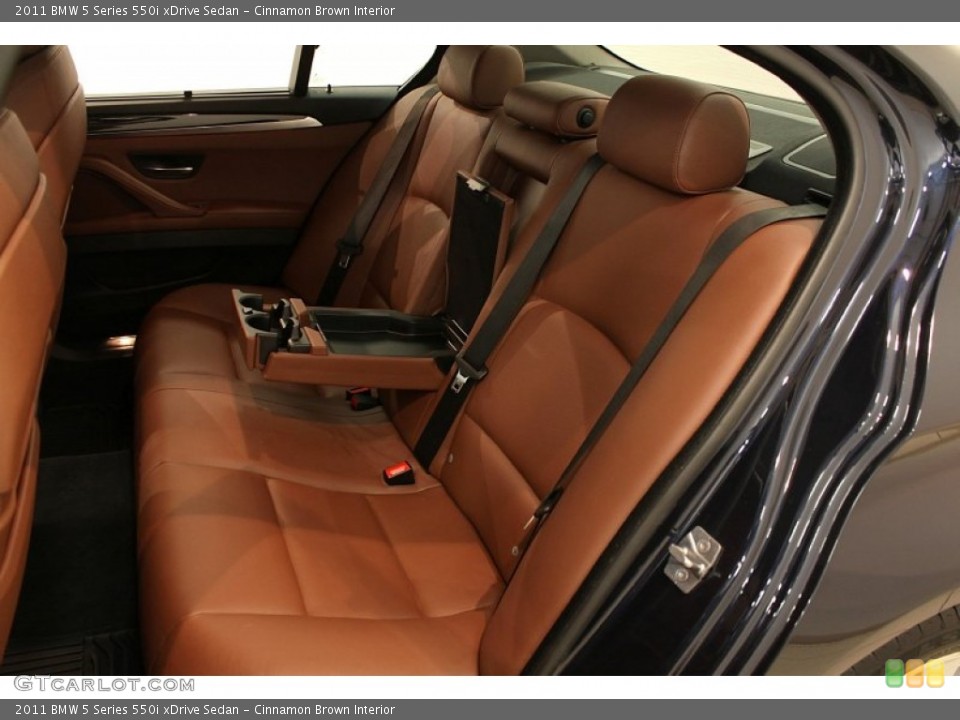 Cinnamon Brown Interior Rear Seat for the 2011 BMW 5 Series 550i xDrive Sedan #81111674