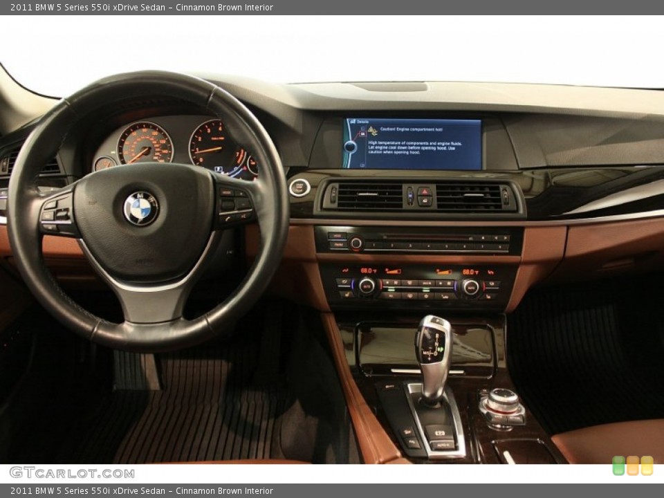 Cinnamon Brown Interior Dashboard for the 2011 BMW 5 Series 550i xDrive Sedan #81111694