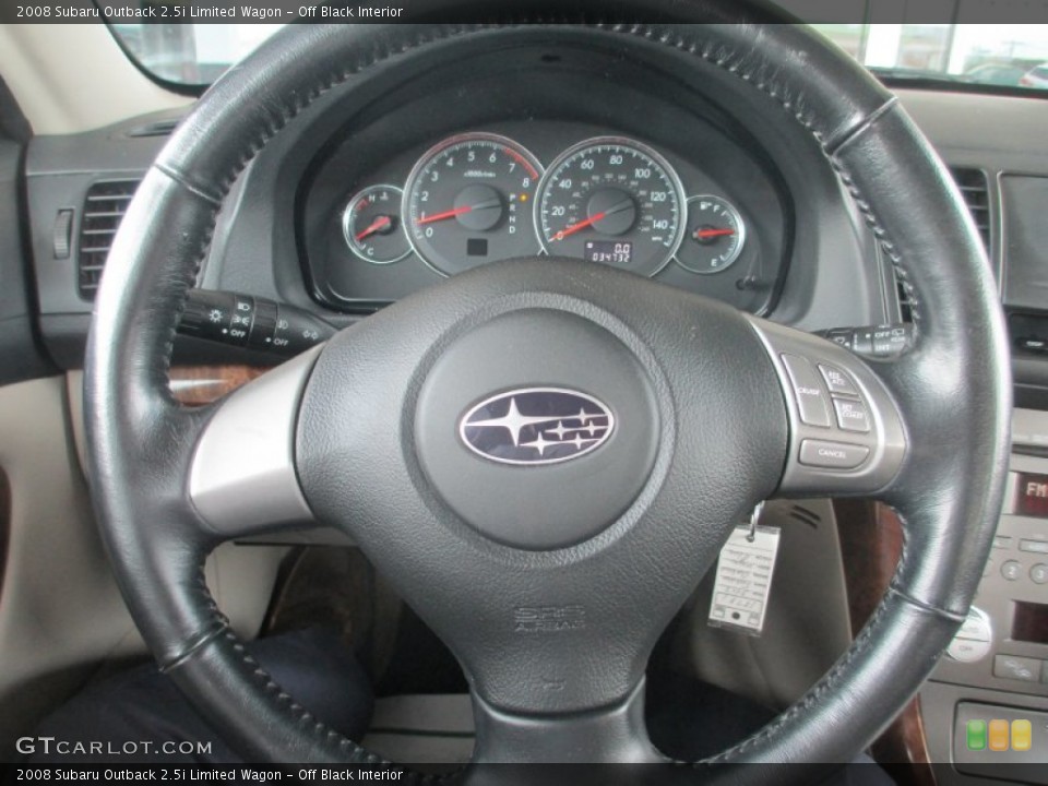 Off Black Interior Steering Wheel for the 2008 Subaru Outback 2.5i Limited Wagon #81112385