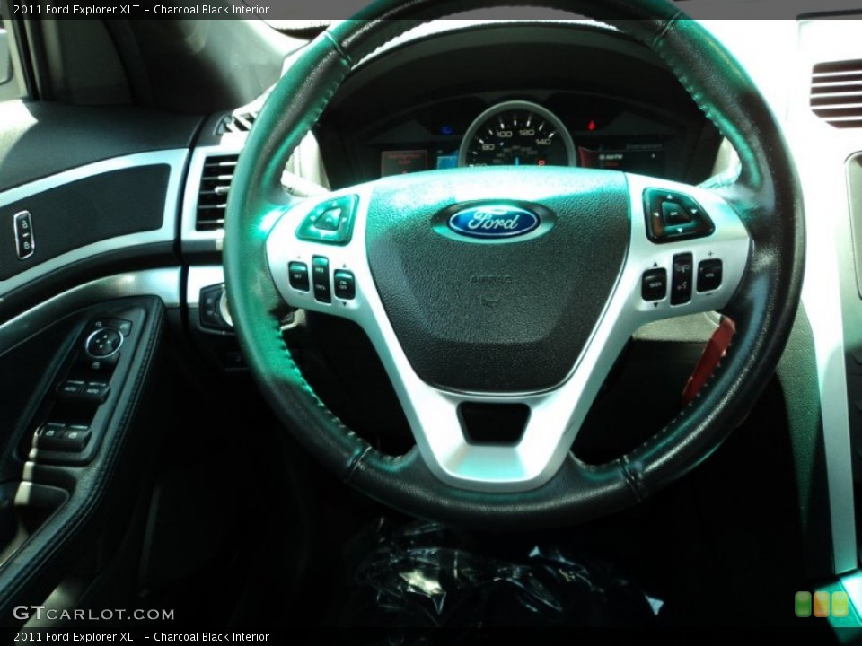 Charcoal Black Interior Steering Wheel for the 2011 Ford Explorer XLT #81112643