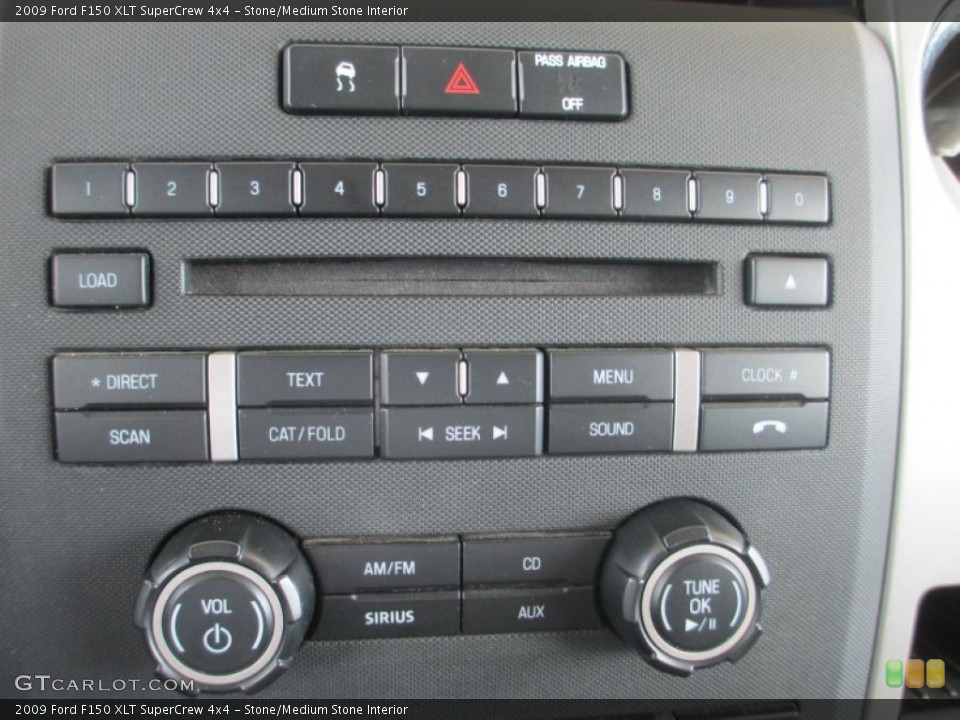 Stone/Medium Stone Interior Controls for the 2009 Ford F150 XLT SuperCrew 4x4 #81113226