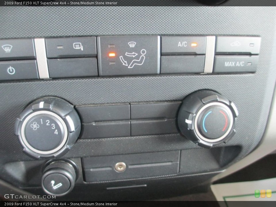 Stone/Medium Stone Interior Controls for the 2009 Ford F150 XLT SuperCrew 4x4 #81113274