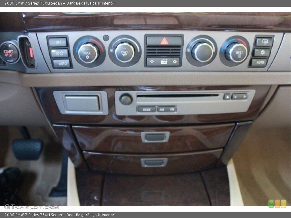 Dark Beige/Beige III Interior Controls for the 2006 BMW 7 Series 750Li Sedan #81113542