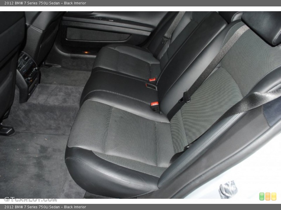 Black Interior Rear Seat for the 2012 BMW 7 Series 750Li Sedan #81113965
