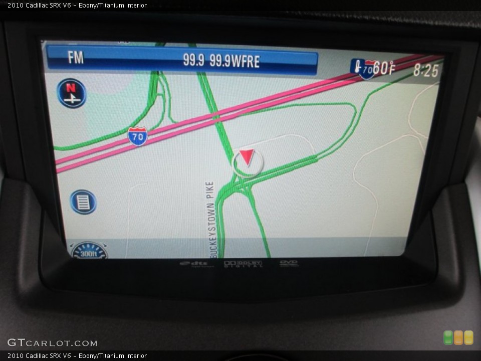 Ebony/Titanium Interior Navigation for the 2010 Cadillac SRX V6 #81114128