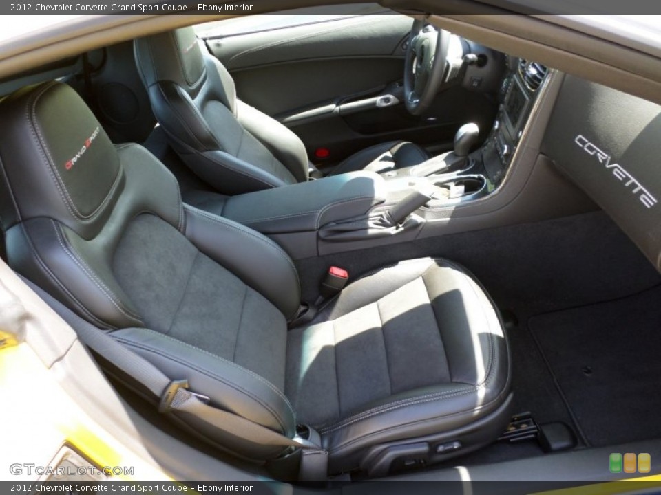 Ebony Interior Photo for the 2012 Chevrolet Corvette Grand Sport Coupe #81115140