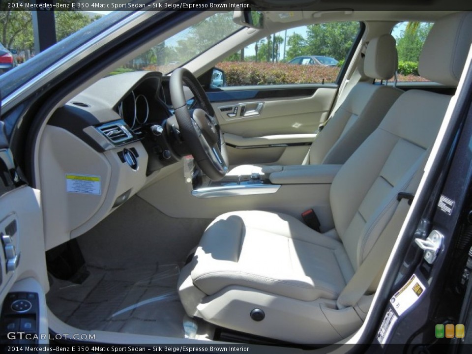 Silk Beige/Espresso Brown Interior Photo for the 2014 Mercedes-Benz E 350 4Matic Sport Sedan #81116579