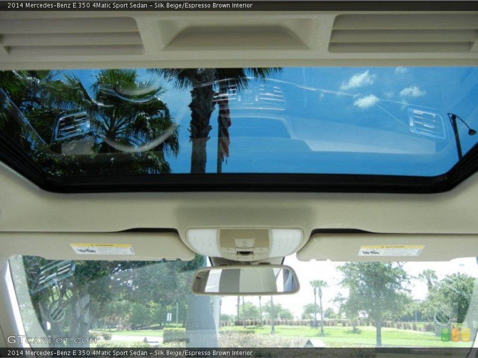 Silk Beige/Espresso Brown Interior Sunroof for the 2014 Mercedes-Benz E 350 4Matic Sport Sedan #81116616