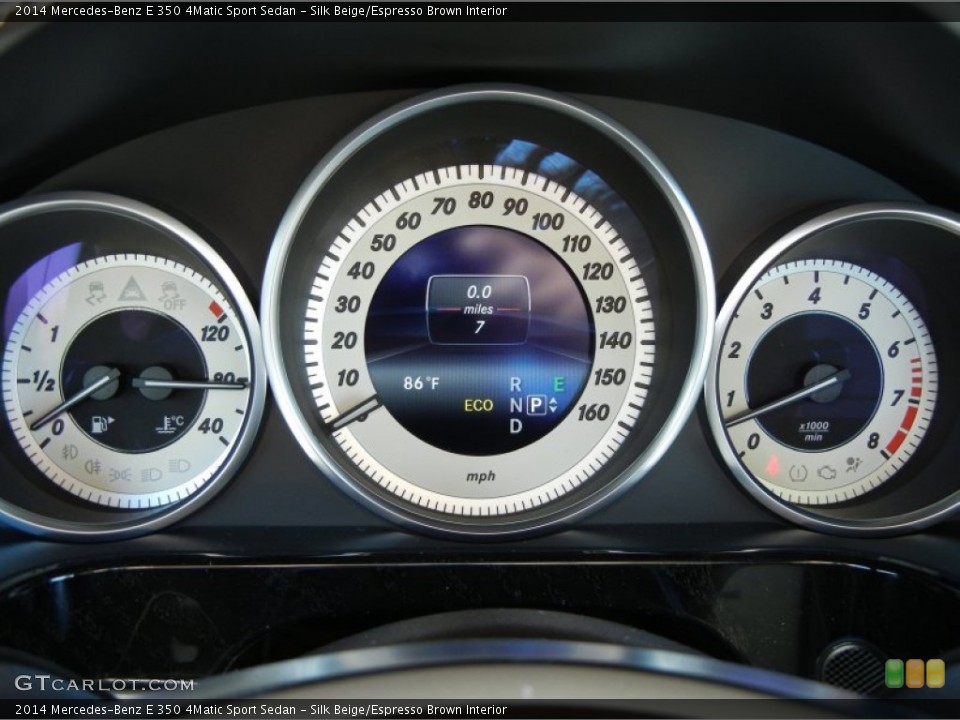 Silk Beige/Espresso Brown Interior Gauges for the 2014 Mercedes-Benz E 350 4Matic Sport Sedan #81116660