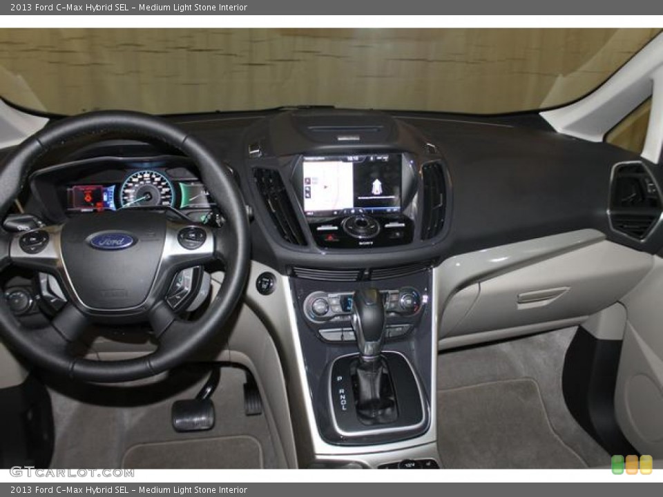 Medium Light Stone Interior Dashboard for the 2013 Ford C-Max Hybrid SEL #81118649
