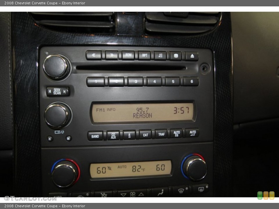 Ebony Interior Controls for the 2008 Chevrolet Corvette Coupe #81119983