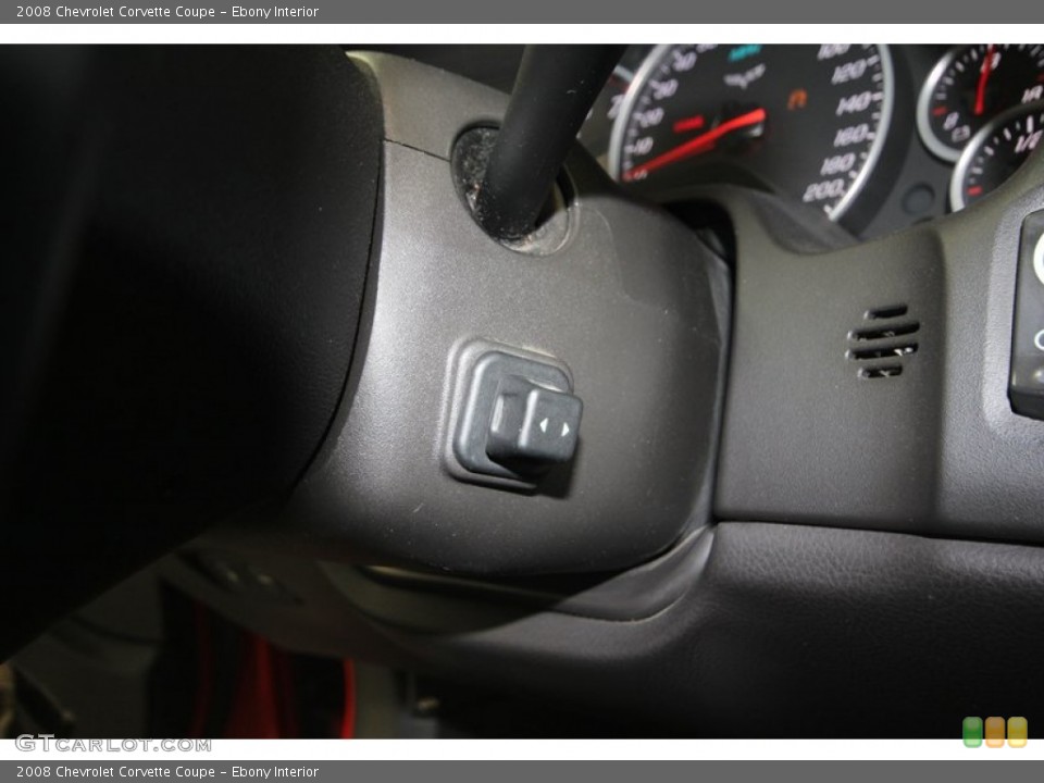 Ebony Interior Controls for the 2008 Chevrolet Corvette Coupe #81120080