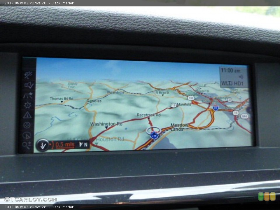 Black Interior Navigation for the 2012 BMW X3 xDrive 28i #81121341