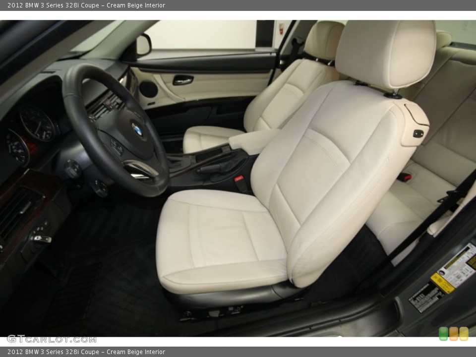 Cream Beige Interior Front Seat for the 2012 BMW 3 Series 328i Coupe #81121877