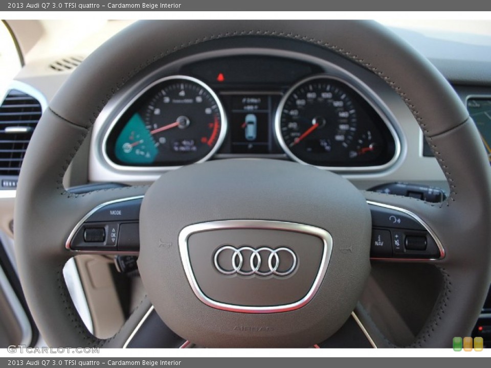 Cardamom Beige Interior Steering Wheel for the 2013 Audi Q7 3.0 TFSI quattro #81122248