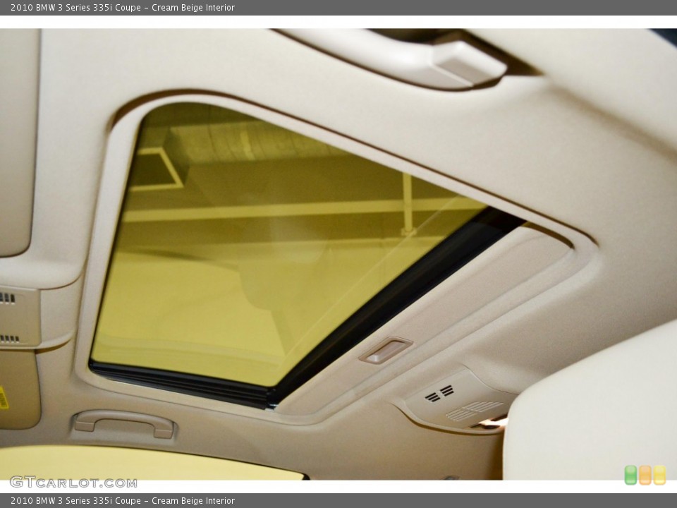 Cream Beige Interior Sunroof for the 2010 BMW 3 Series 335i Coupe #81123913