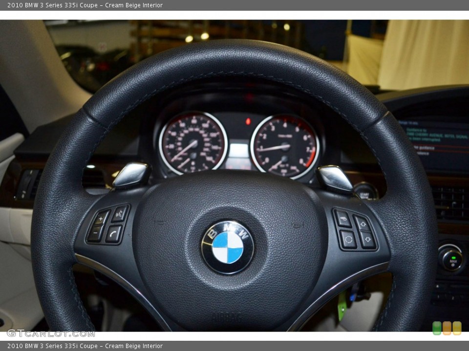 Cream Beige Interior Steering Wheel for the 2010 BMW 3 Series 335i Coupe #81123944