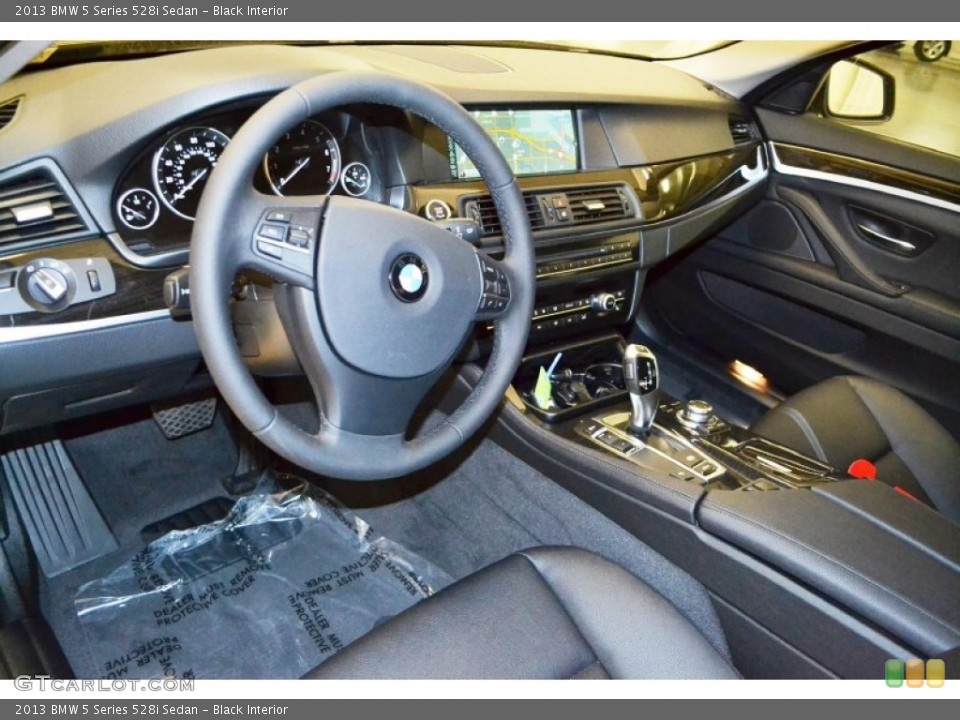 Black Interior Prime Interior for the 2013 BMW 5 Series 528i Sedan #81125186