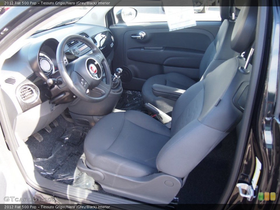 Tessuto Grigio/Nero (Grey/Black) Interior Photo for the 2012 Fiat 500 Pop #81125468