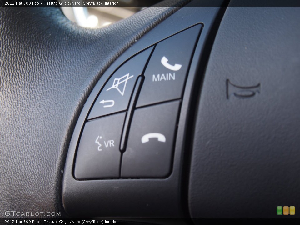 Tessuto Grigio/Nero (Grey/Black) Interior Controls for the 2012 Fiat 500 Pop #81125503