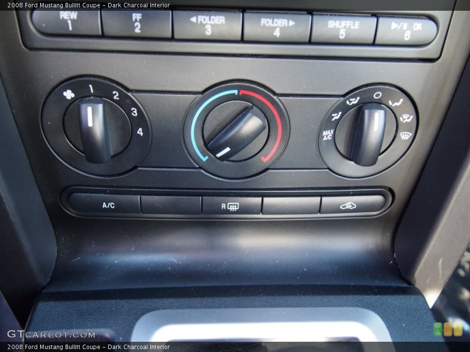 Dark Charcoal Interior Controls for the 2008 Ford Mustang Bullitt Coupe #81125822