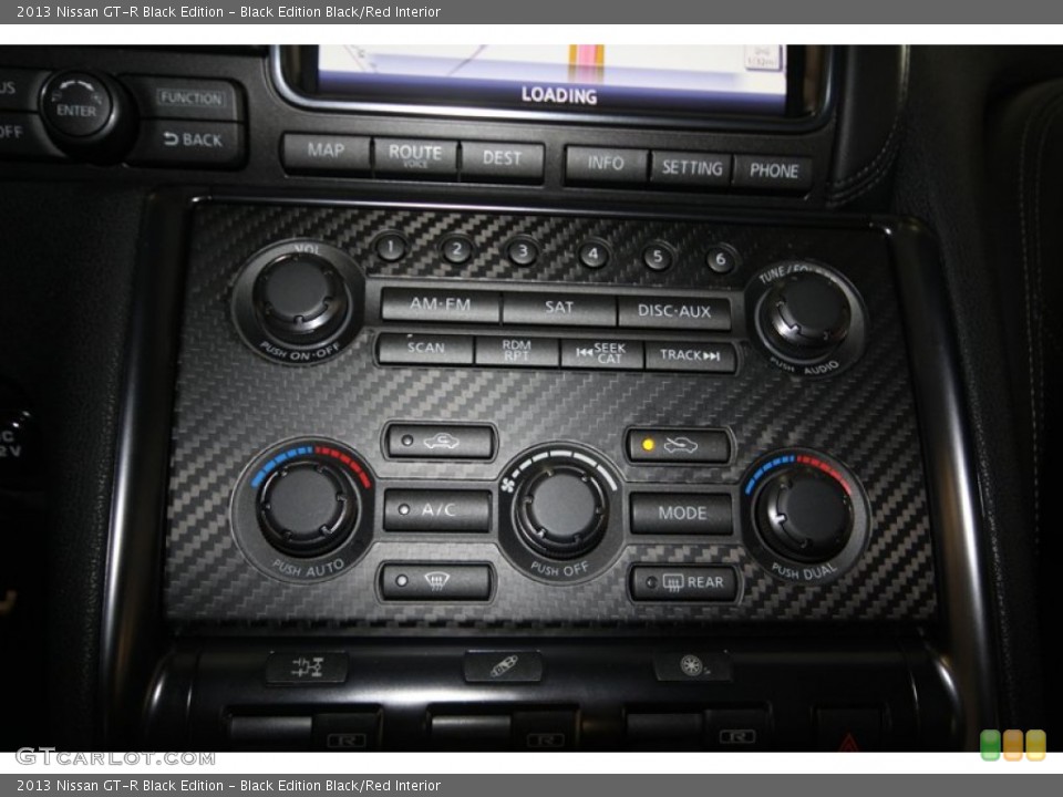 Black Edition Black/Red Interior Controls for the 2013 Nissan GT-R Black Edition #81125966
