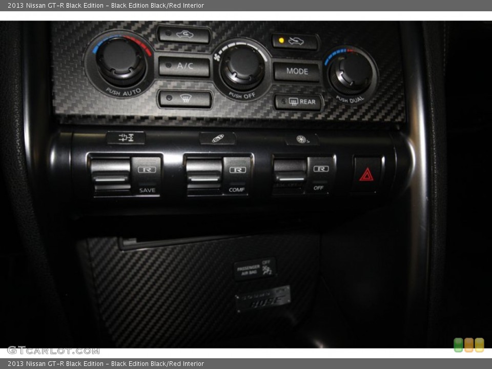 Black Edition Black/Red Interior Controls for the 2013 Nissan GT-R Black Edition #81125969