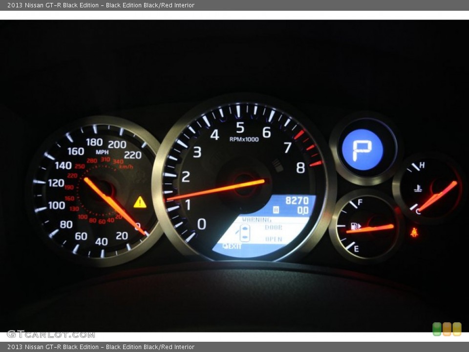 Black Edition Black/Red Interior Gauges for the 2013 Nissan GT-R Black Edition #81126056