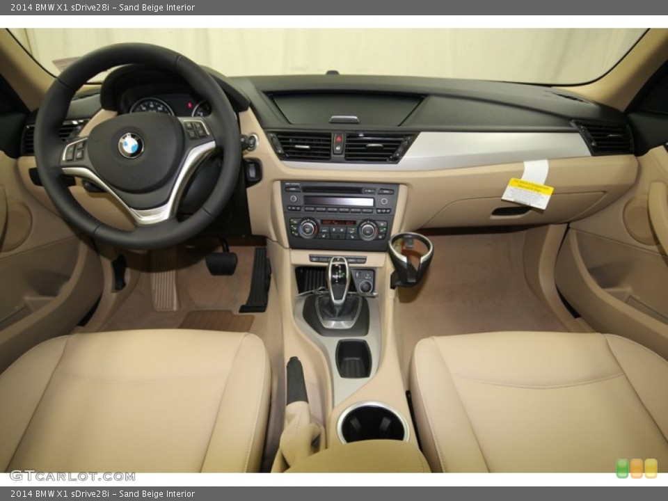 Sand Beige Interior Dashboard for the 2014 BMW X1 sDrive28i #81126281