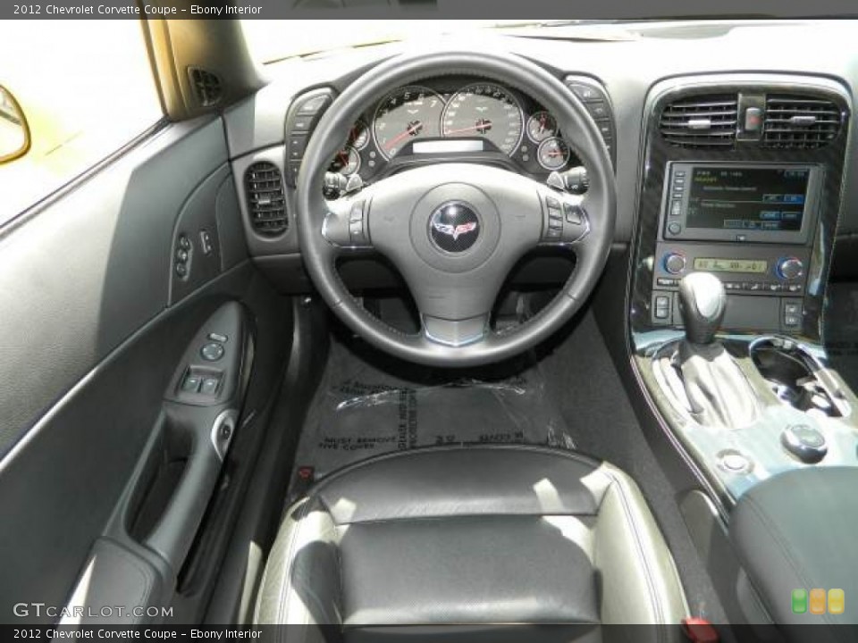Ebony Interior Dashboard for the 2012 Chevrolet Corvette Coupe #81128871