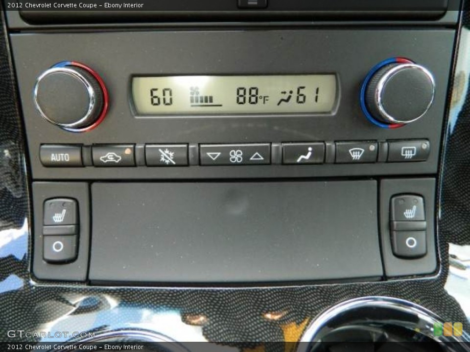 Ebony Interior Controls for the 2012 Chevrolet Corvette Coupe #81129003