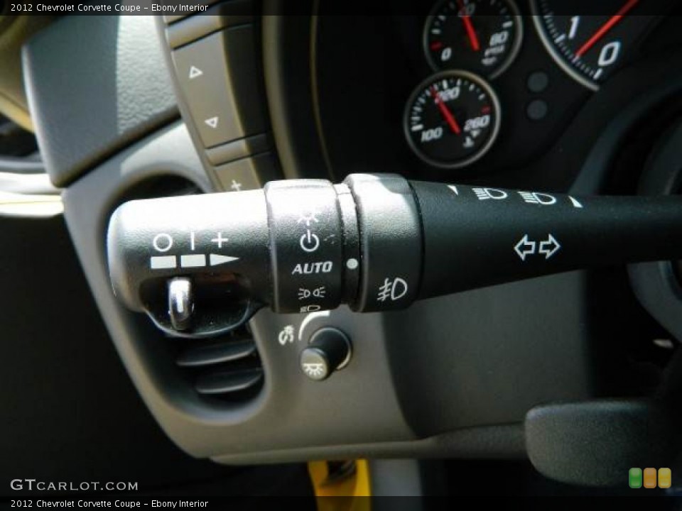 Ebony Interior Controls for the 2012 Chevrolet Corvette Coupe #81129060