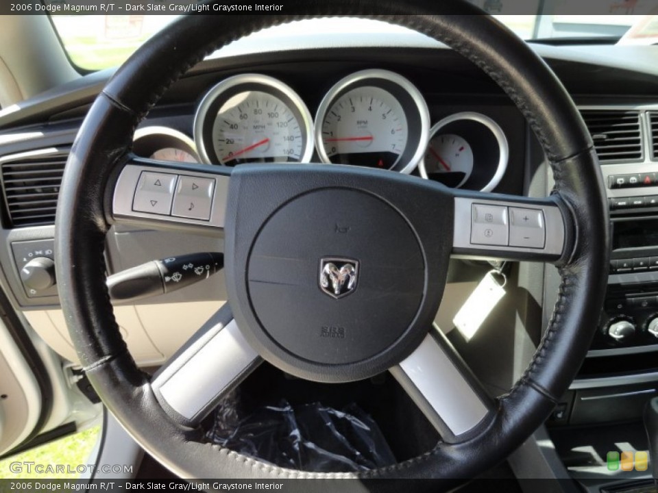 Dark Slate Gray/Light Graystone Interior Steering Wheel for the 2006 Dodge Magnum R/T #81131813