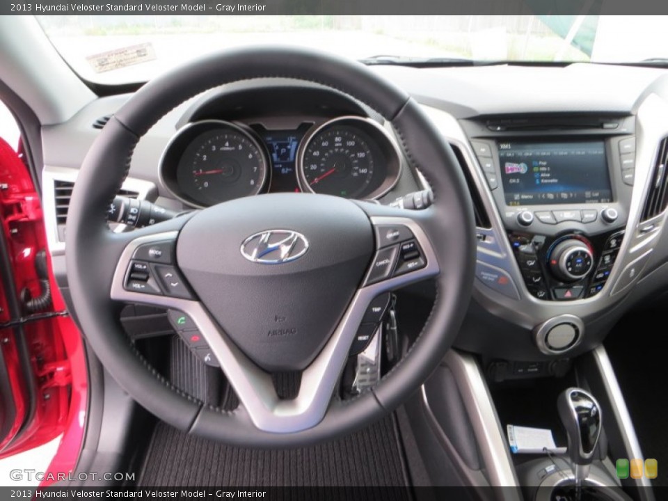 Gray Interior Steering Wheel for the 2013 Hyundai Veloster  #81132290