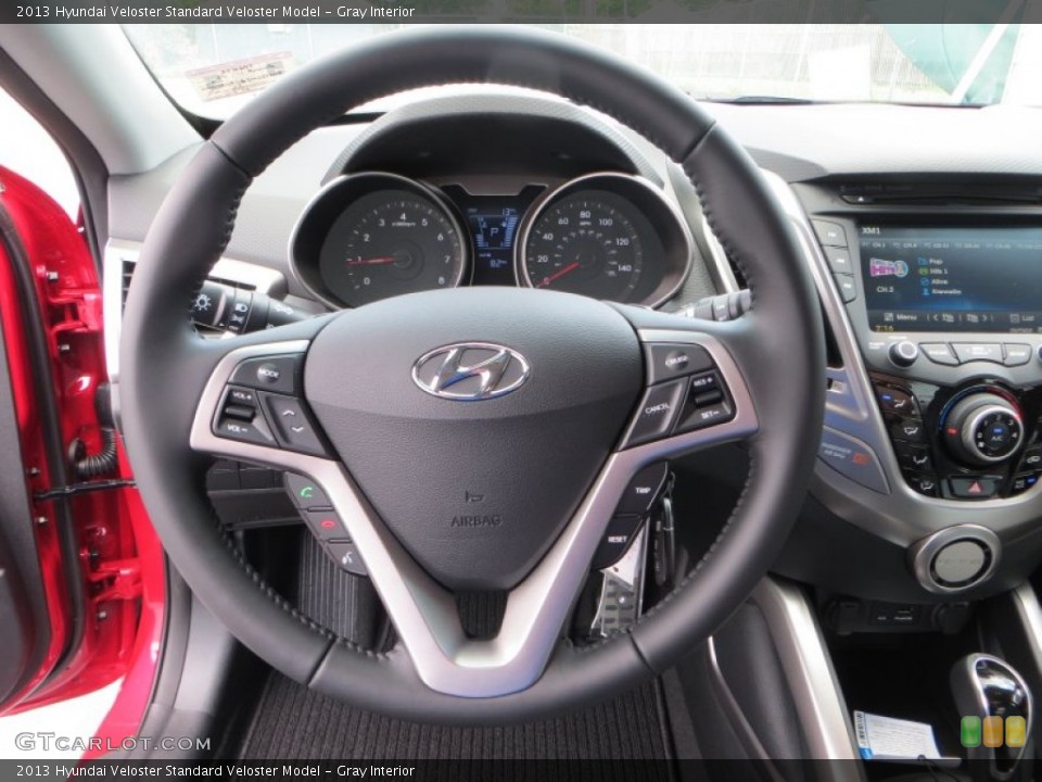 Gray Interior Steering Wheel for the 2013 Hyundai Veloster  #81132401